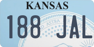 KS license plate 188JAL