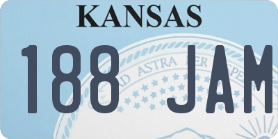 KS license plate 188JAM