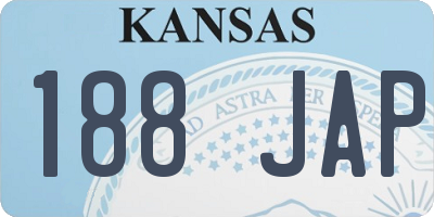 KS license plate 188JAP