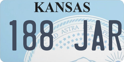 KS license plate 188JAR