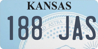 KS license plate 188JAS