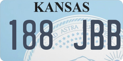 KS license plate 188JBB