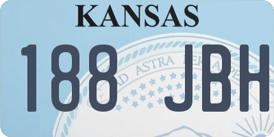 KS license plate 188JBH