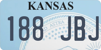 KS license plate 188JBJ