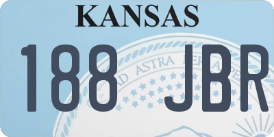 KS license plate 188JBR