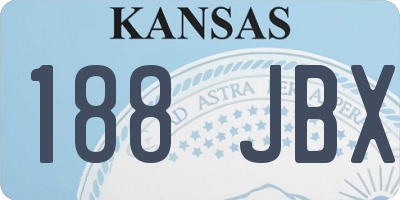 KS license plate 188JBX