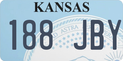 KS license plate 188JBY