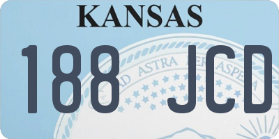 KS license plate 188JCD