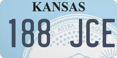 KS license plate 188JCE