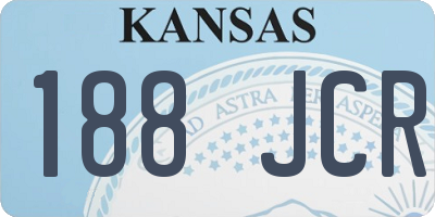 KS license plate 188JCR