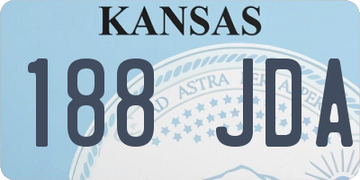 KS license plate 188JDA