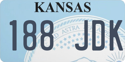 KS license plate 188JDK