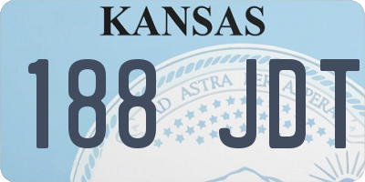 KS license plate 188JDT
