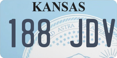 KS license plate 188JDV