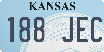 KS license plate 188JEC
