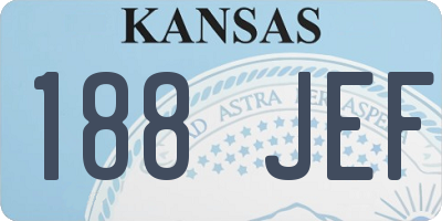 KS license plate 188JEF