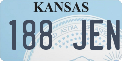 KS license plate 188JEN