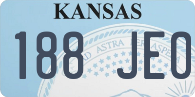 KS license plate 188JEO