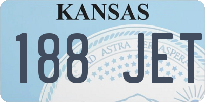 KS license plate 188JET