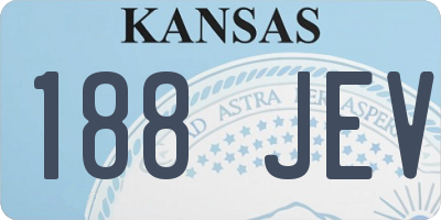 KS license plate 188JEV