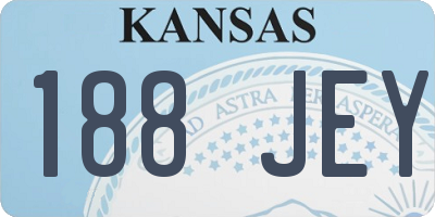 KS license plate 188JEY