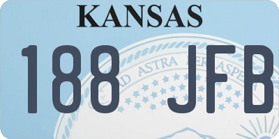 KS license plate 188JFB