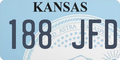 KS license plate 188JFD