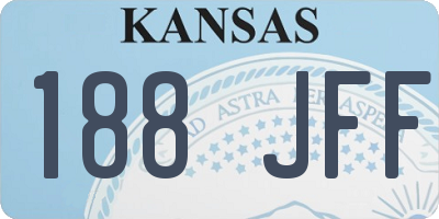 KS license plate 188JFF