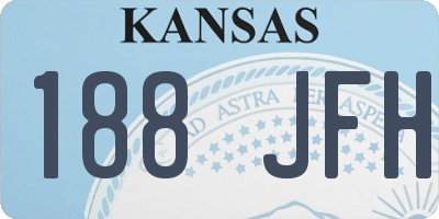 KS license plate 188JFH