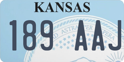 KS license plate 189AAJ