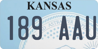 KS license plate 189AAU