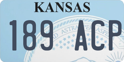 KS license plate 189ACP
