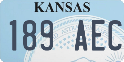 KS license plate 189AEC