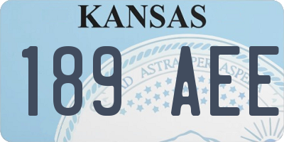 KS license plate 189AEE