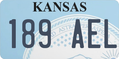 KS license plate 189AEL