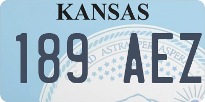 KS license plate 189AEZ