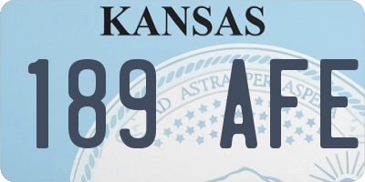 KS license plate 189AFE