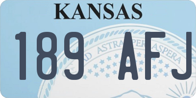 KS license plate 189AFJ