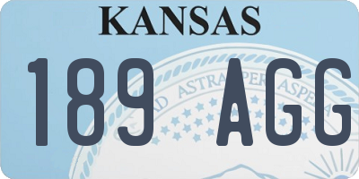 KS license plate 189AGG