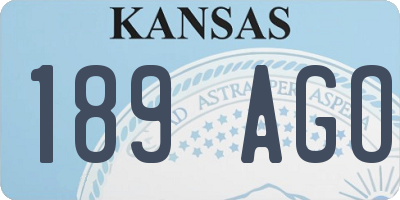 KS license plate 189AGO