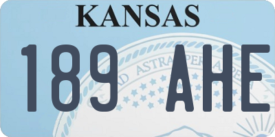 KS license plate 189AHE