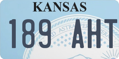 KS license plate 189AHT