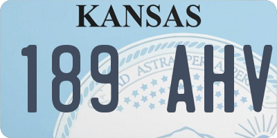 KS license plate 189AHV