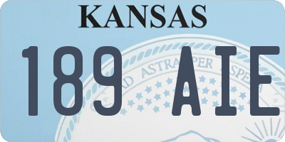 KS license plate 189AIE
