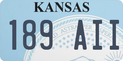 KS license plate 189AII