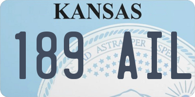 KS license plate 189AIL