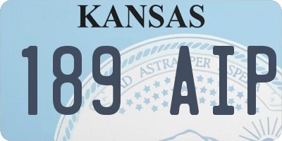 KS license plate 189AIP