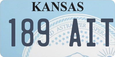 KS license plate 189AIT