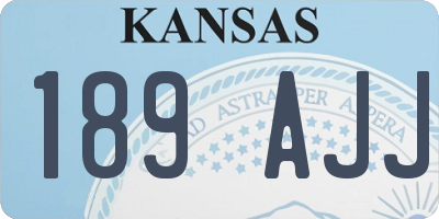 KS license plate 189AJJ