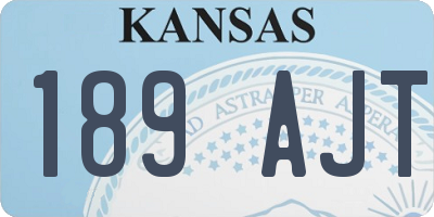 KS license plate 189AJT